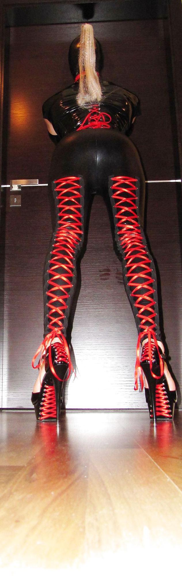 16P Sexy Teen in Leggings Corset and High Heels