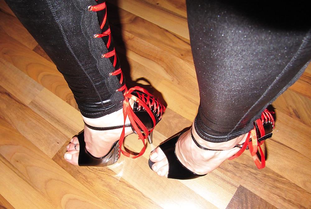 16P Sexy Teen in Leggings Corset and High Heels