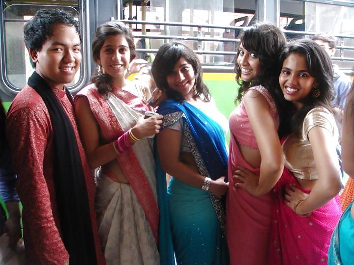 25P Desi galz in saree