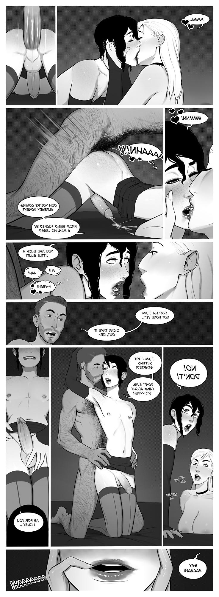 9P Sehr sexy Trap-Bi-Comic, den ich im Internet gefunden habe.