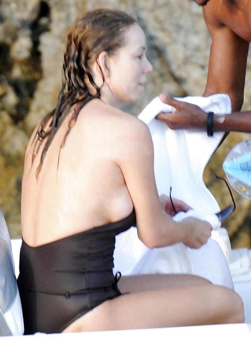 25P Mariah Carey exclusive upskirt  & see through & THONGS 2014