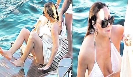 25P Mariah Carey exclusive upskirt  & see through & THONGS 2014