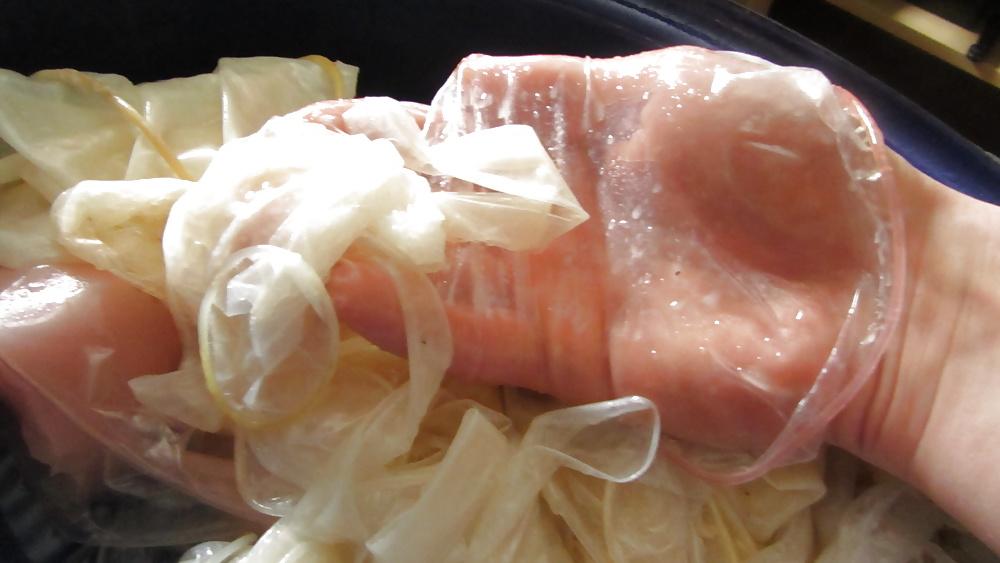 25P Condom Excess With New SIL Nylons Satin Panties