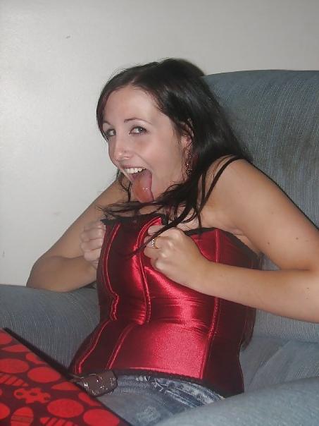 25P Sexy downblouse teen HUGE slut Tina, great tits! 
