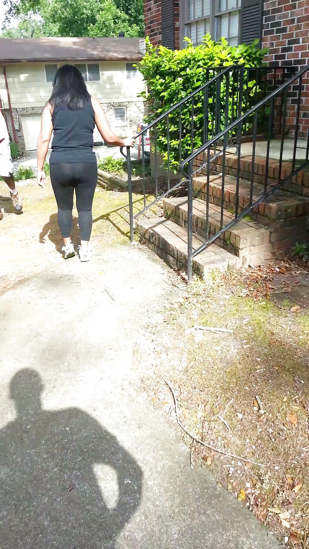 23P Wife's ass in see through spandex pt 2