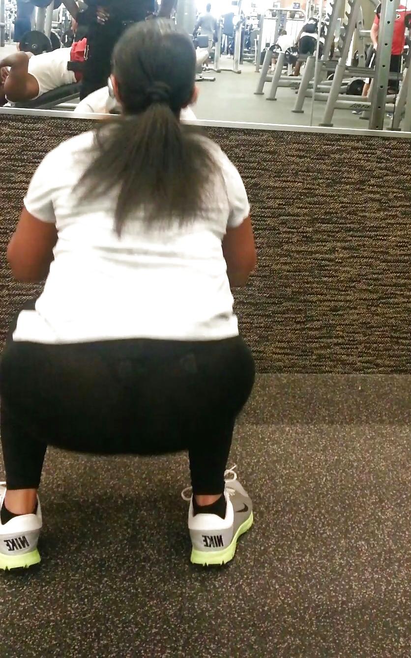 23P Wife's ass in see through spandex pt 2