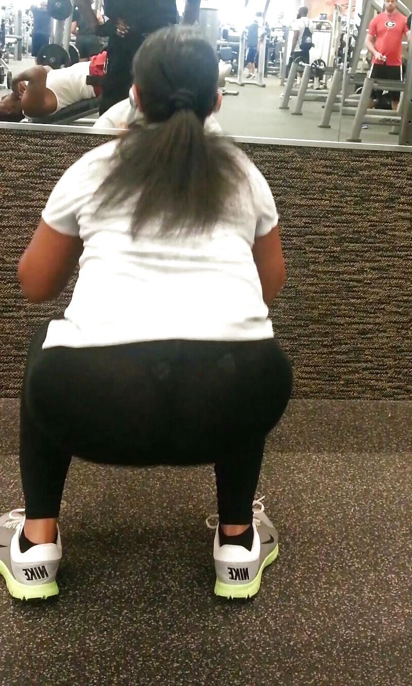 23P Wife's ass in see through spandex pt 2