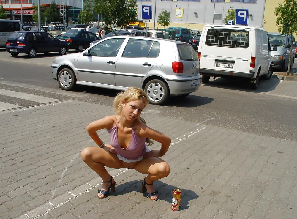 15P Hungarian Girl Flashing Public Nudity
