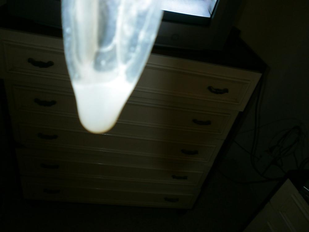 5P My dick with condom and sperm
