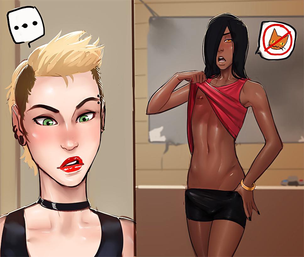 16P Shemale auf Trap Comic