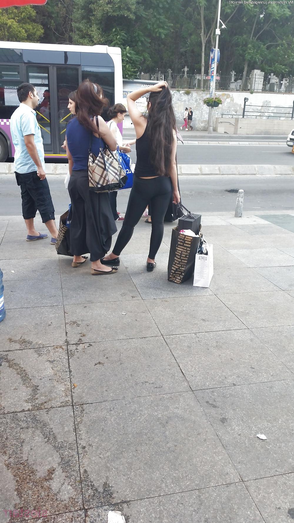 25P Turkish Candid Girl Nylon Tight Legs Ass Mix 3