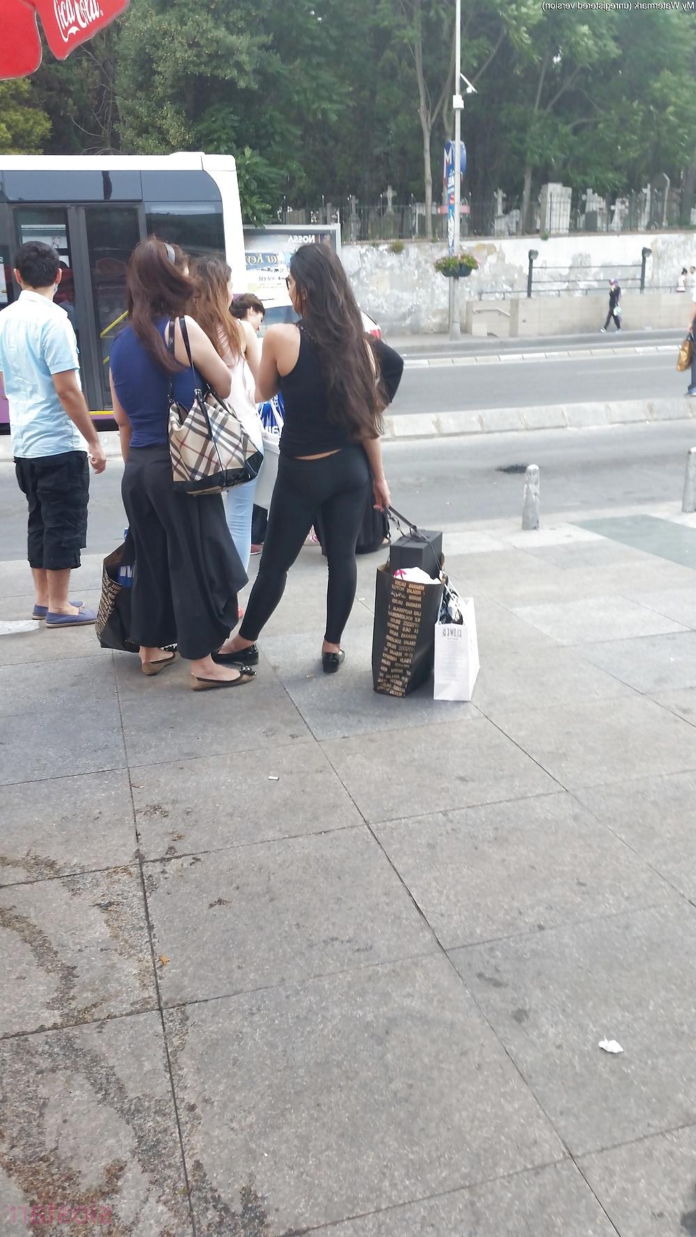 25P Turkish Candid Girl Nylon Tight Legs Ass Mix 3