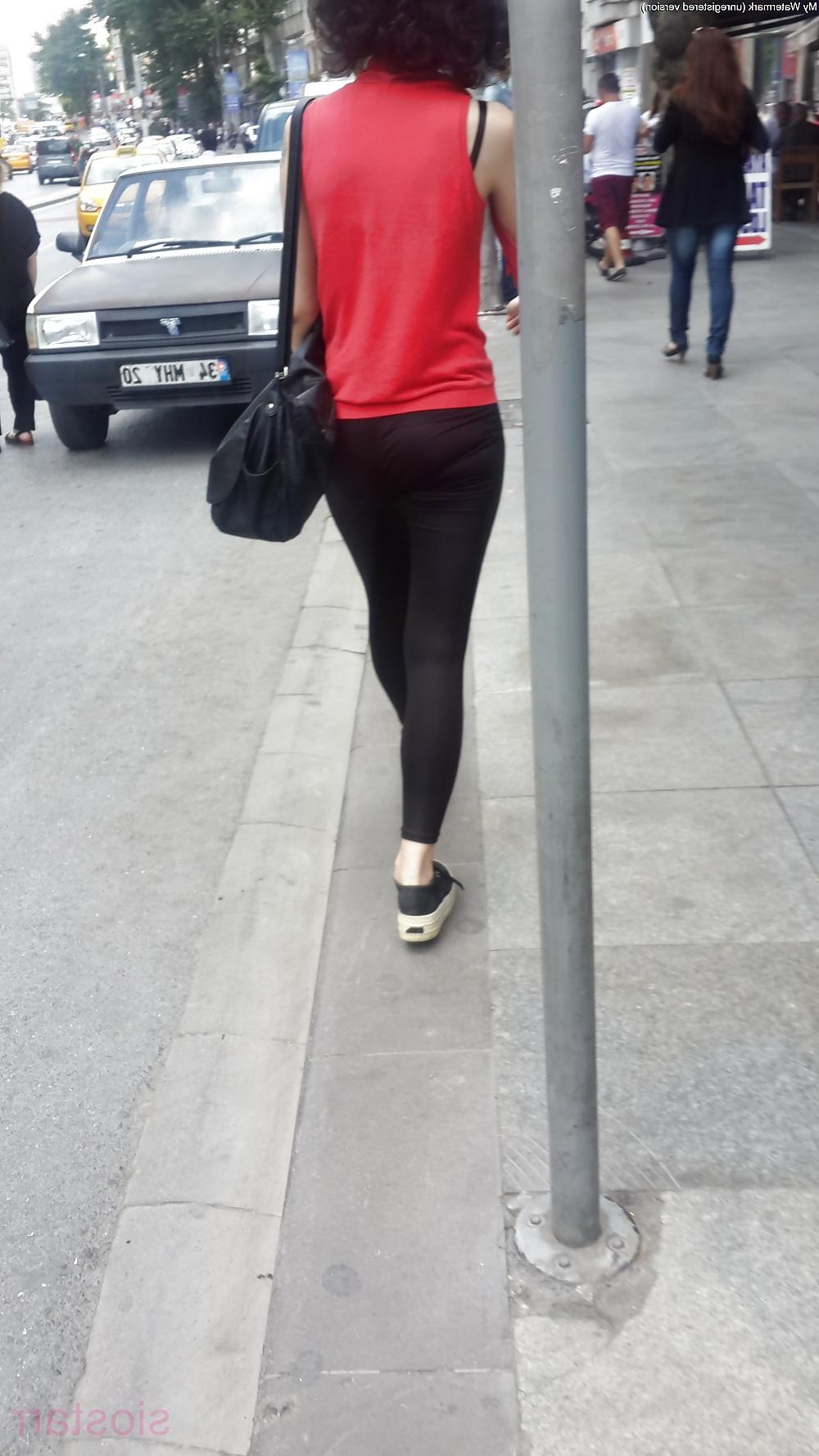 25P Turkish Candid Girl Nylon Tight Legs Ass Mix 3