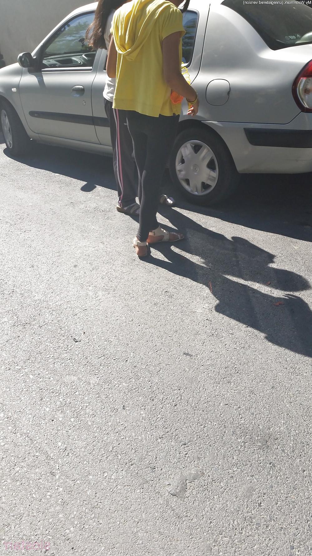 25P Turkish Candid Girl Nylon Tight Legs Ass Mix 3