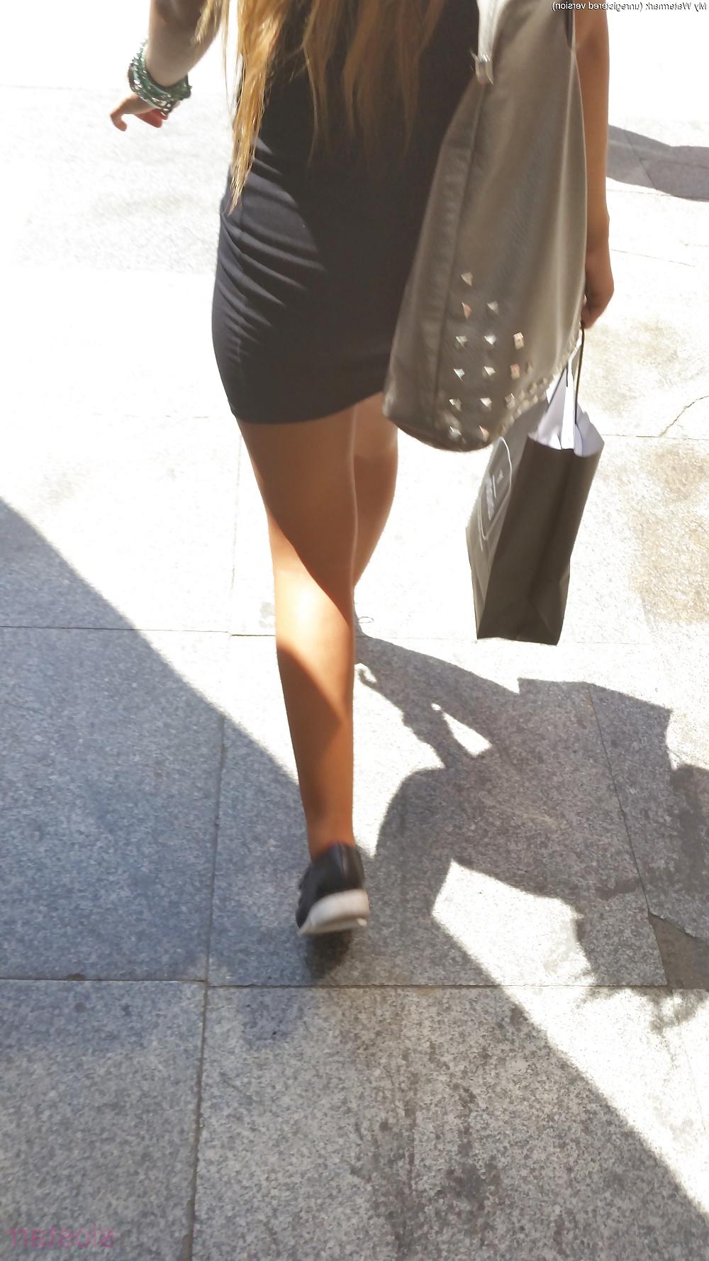 25P Turkish Candid Girl Nylon Tight Legs Ass Mix 3