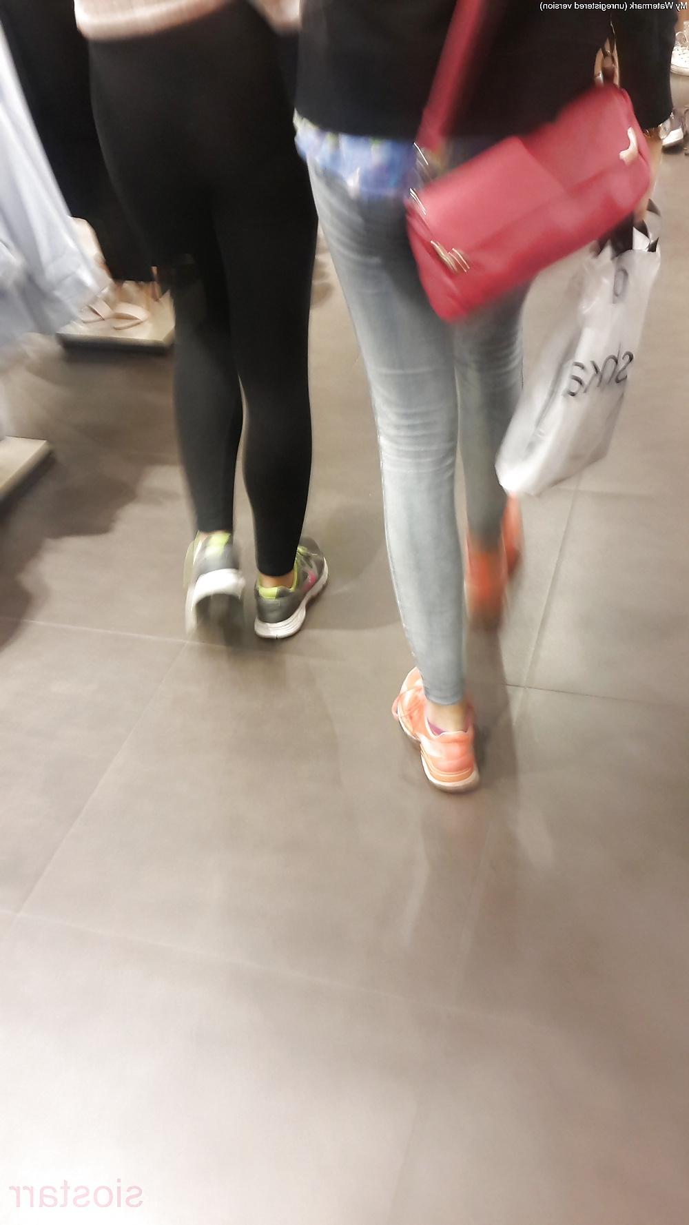 25P Turkish Candid Girl Nylon Tight Legs Ass Mix 3