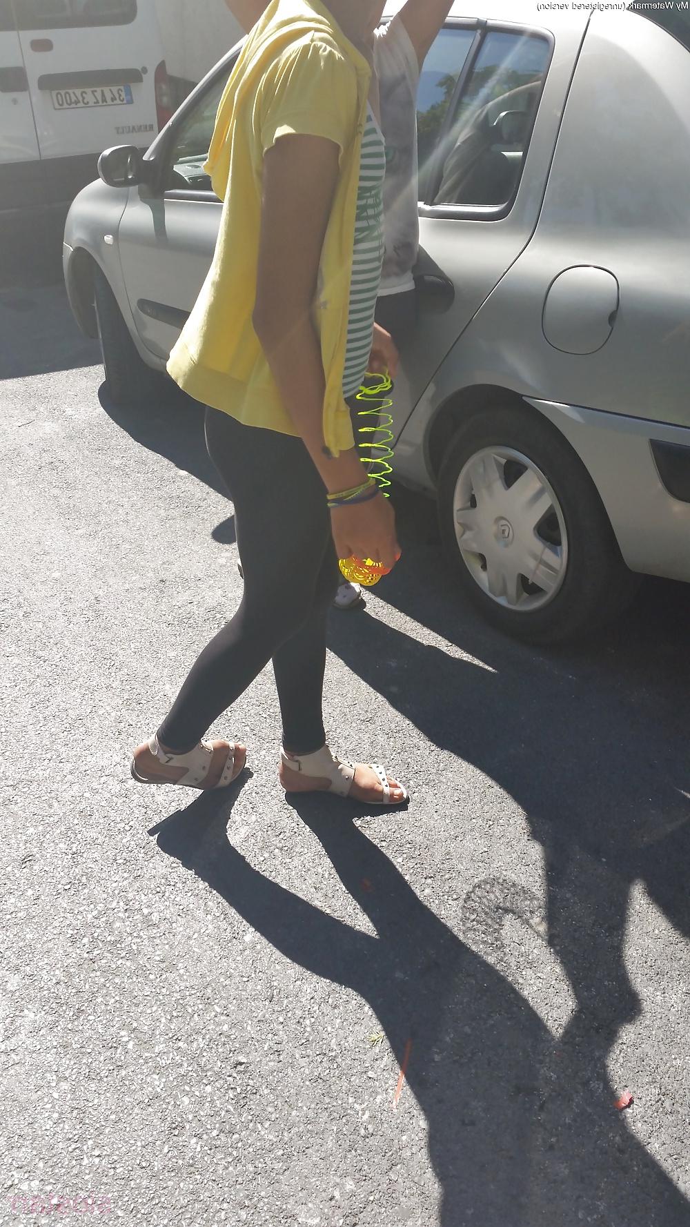 25P Turkish Candid Girl Nylon Tight Legs Ass Mix 3