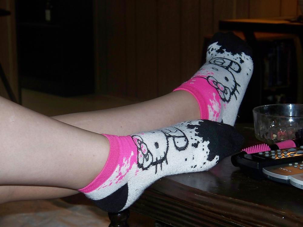 25P Leg and Foot Fetish Redhead, Socks and shoes