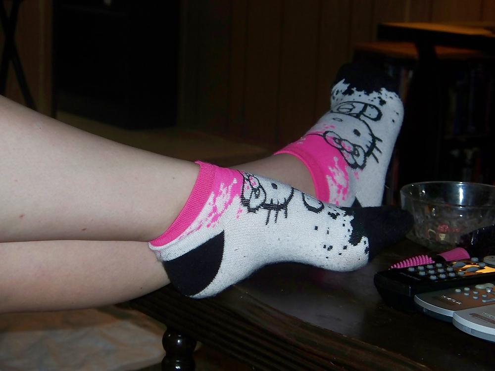 25P Leg and Foot Fetish Redhead, Socks and shoes