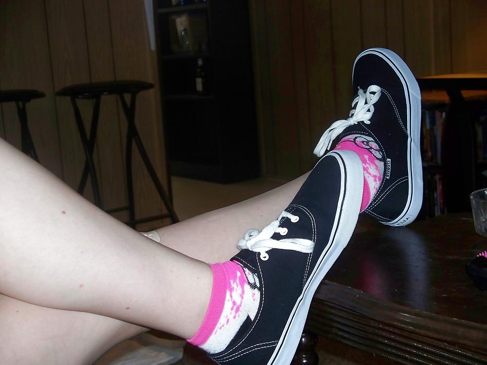 25P Leg and Foot Fetish Redhead, Socks and shoes
