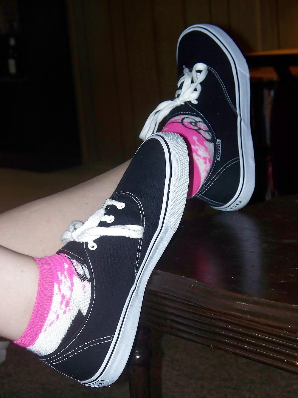 25P Leg and Foot Fetish Redhead, Socks and shoes