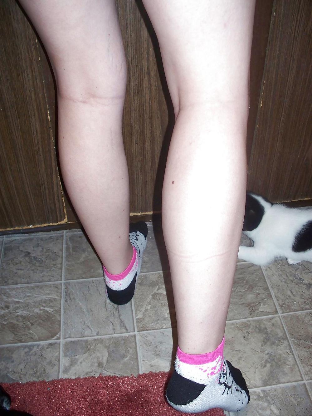 25P Leg and Foot Fetish Redhead, Socks and shoes