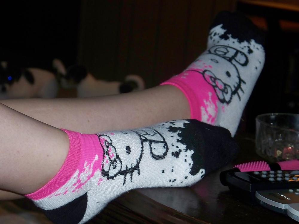 25P Leg and Foot Fetish Redhead, Socks and shoes