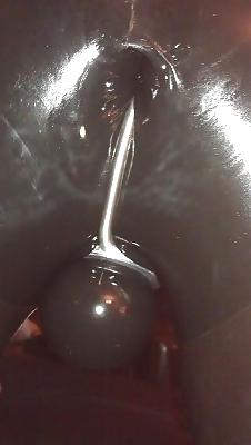 25P Latex Pants with cock sheath condom