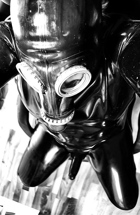 25P Latex Pants with cock sheath condom
