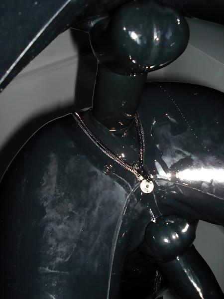 25P Latex Pants with cock sheath condom