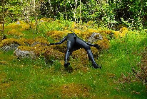 25P Latex Pants with cock sheath condom