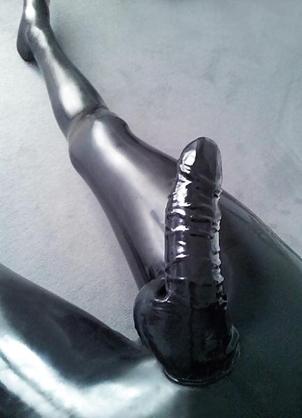 25P Latex Pants with cock sheath condom
