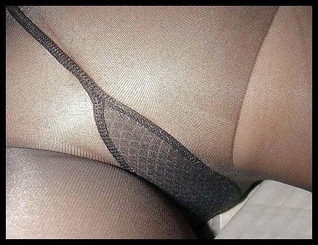 25P Natural ladies model hose close-ups