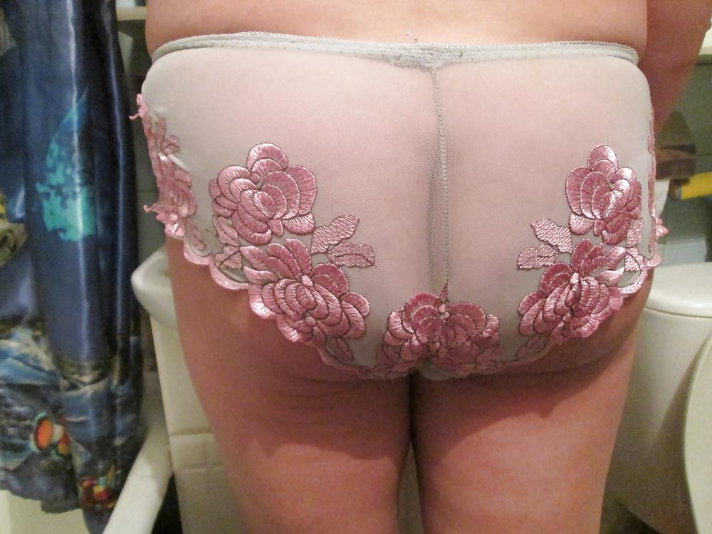 14P Ass in a see-throu panties