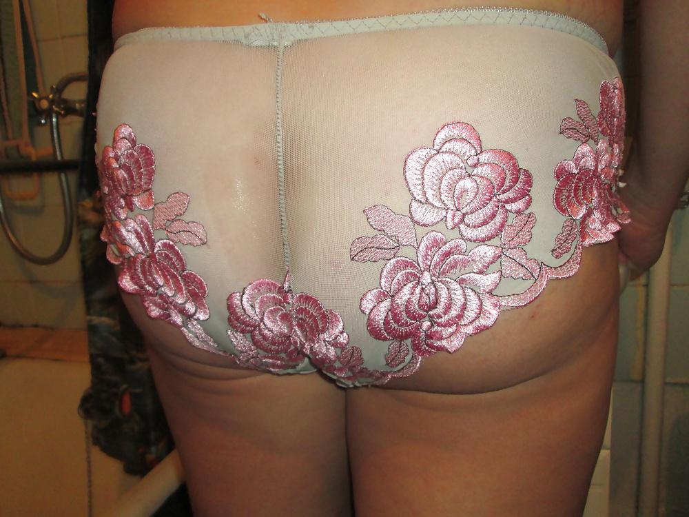 14P Ass in a see-throu panties