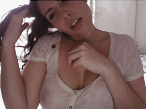 20P See thru braless pokies sheer 1