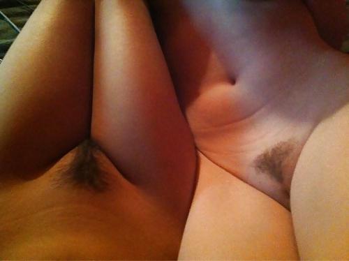 25P Real adult woman have pube covered pussies