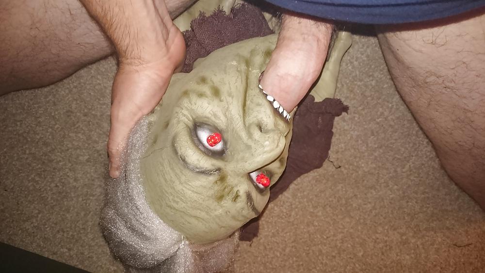 7P Halloween mask fucking 