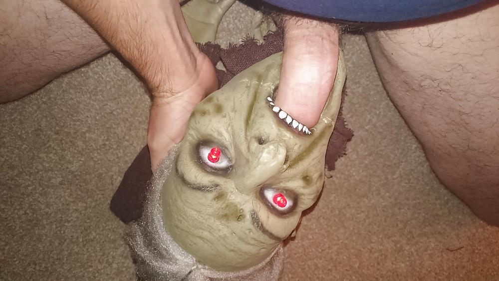 7P Halloween mask fucking 
