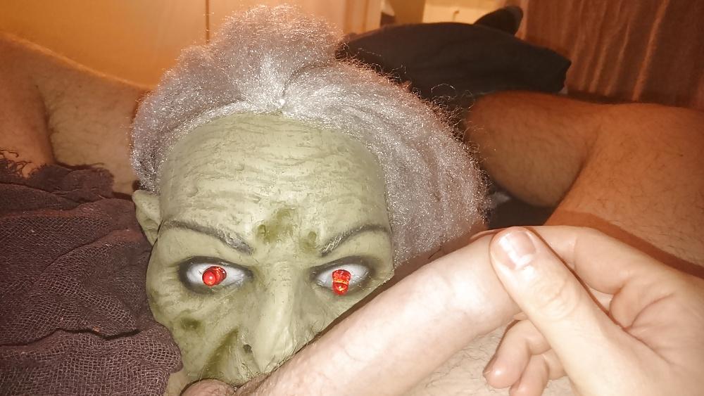 7P Halloween mask fucking 