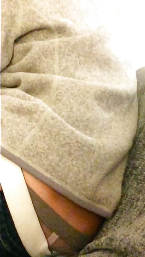 7P See thru panties hanging out of her ass