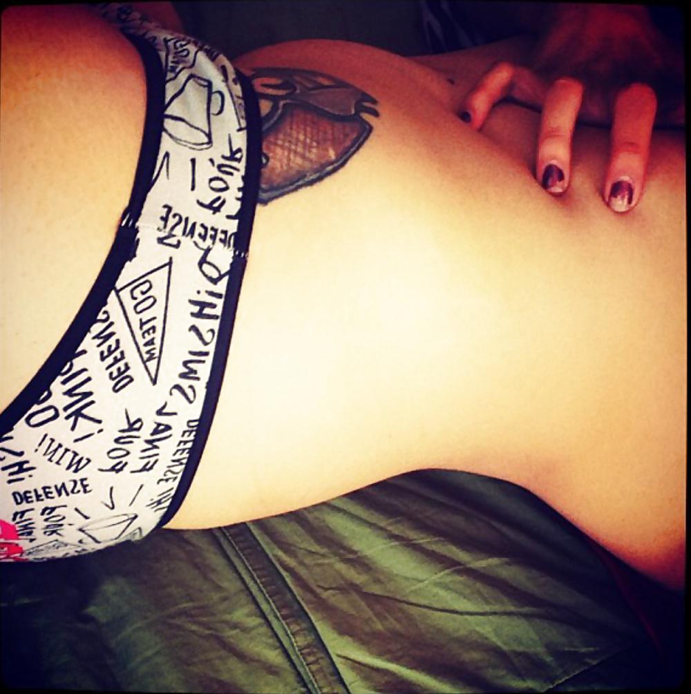 13P My wife's cousin panties and a few pics I found on her phone
