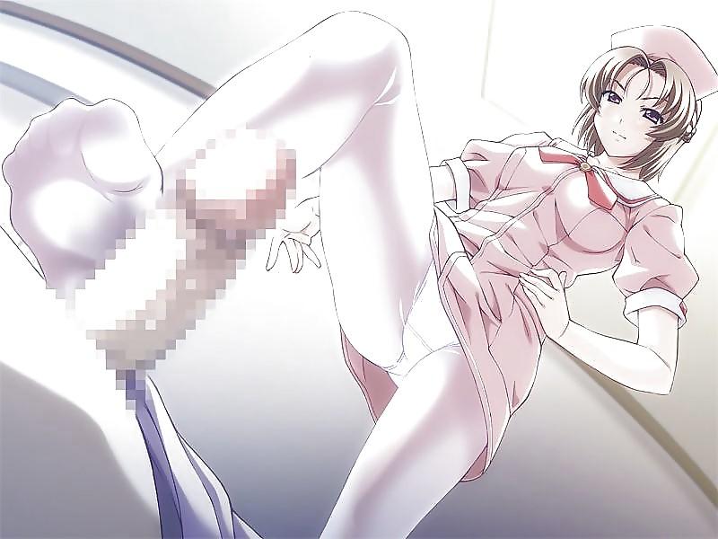 25P Hentai footjob