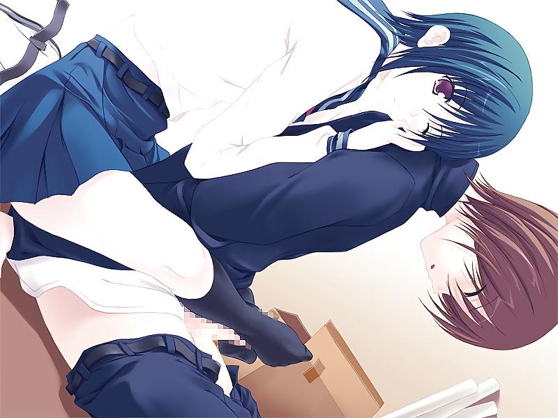 25P Hentai footjob
