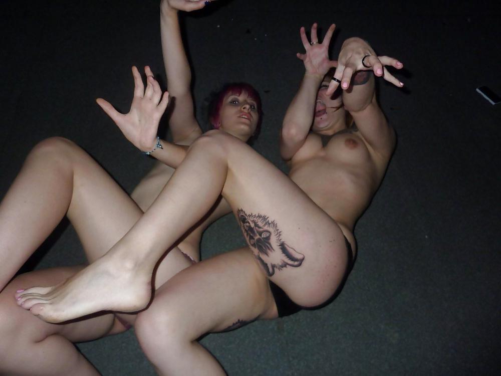 25P Three lesbians friends having fun