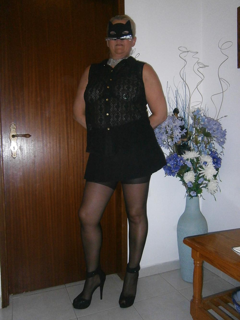 9P ALL DRESSED UP IN SEXY BLACK SEE THROUGH FOR MY BOY,S