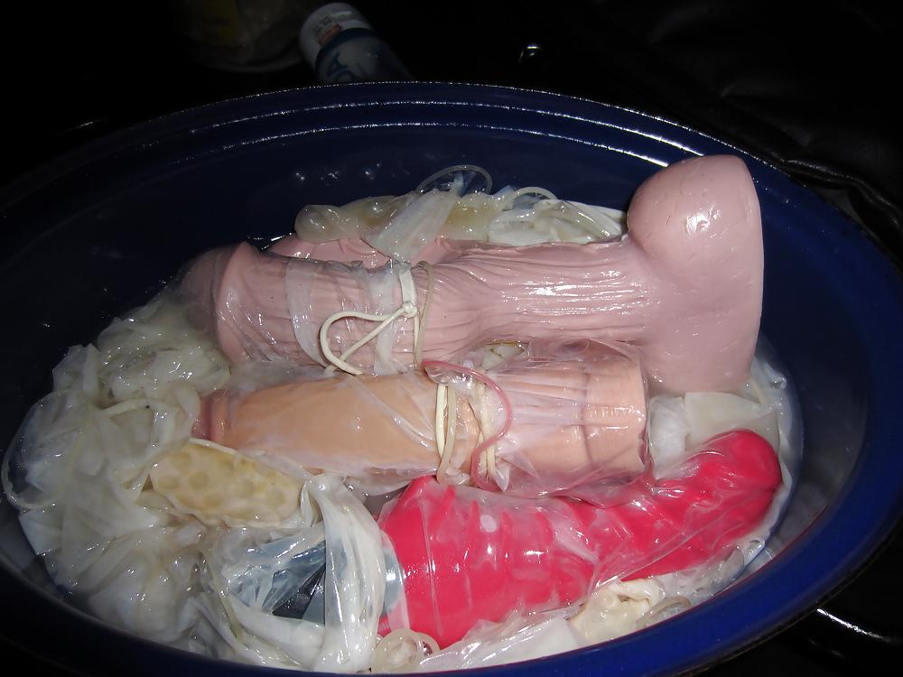 25P So Much Cumfilled Condoms, FF Nylons & Nylon Panties Again