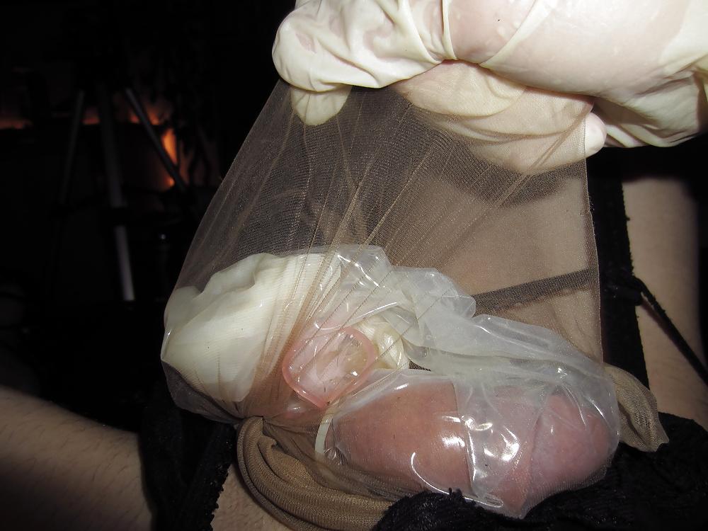 25P So Much Cumfilled Condoms, FF Nylons & Nylon Panties Again