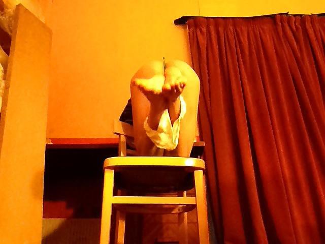 8P Bent over a desk