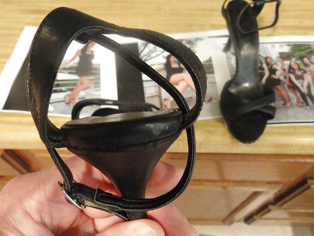 25P 26 year old Beauty's black strappy heels from college 